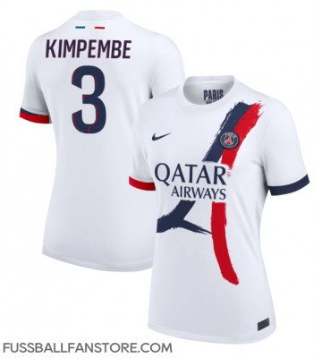 Paris Saint-Germain Presnel Kimpembe #3 Replik Auswärtstrikot Damen 2024-25 Kurzarm